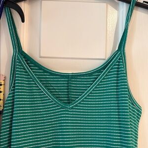 Zenana Green Striped Women's Tank Top NWOT